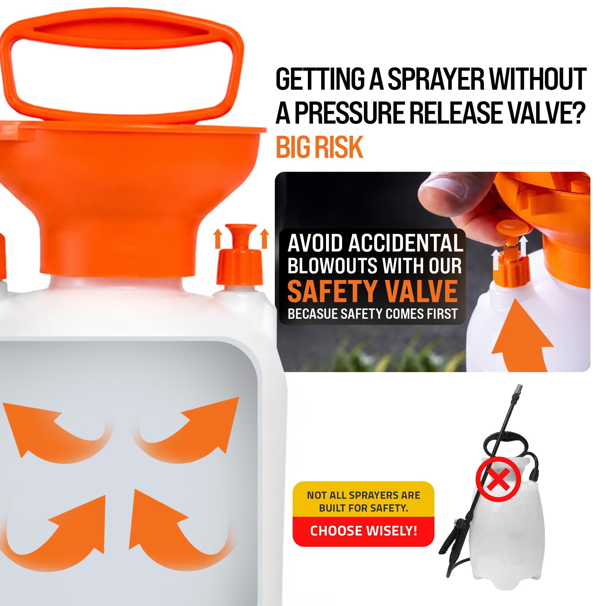 Petra Garden Pump Sprayer in orange colour