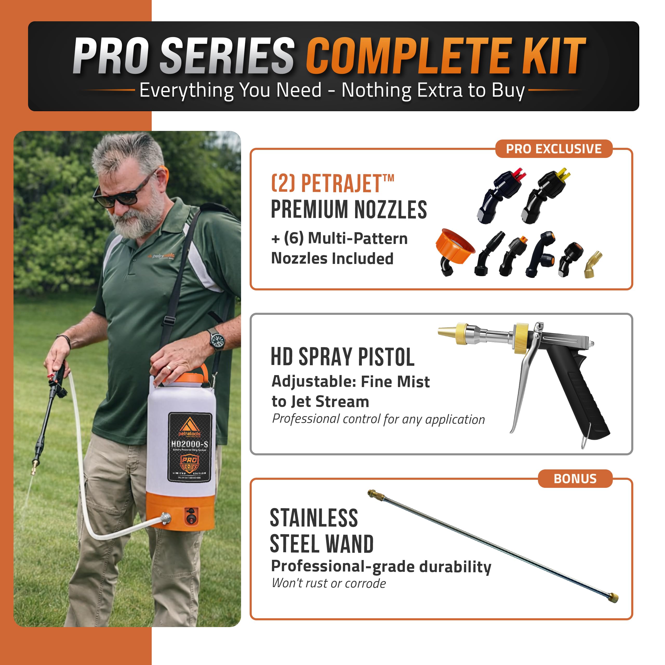 Petra HD2000-S 2 Gallon sprayer with nozzle