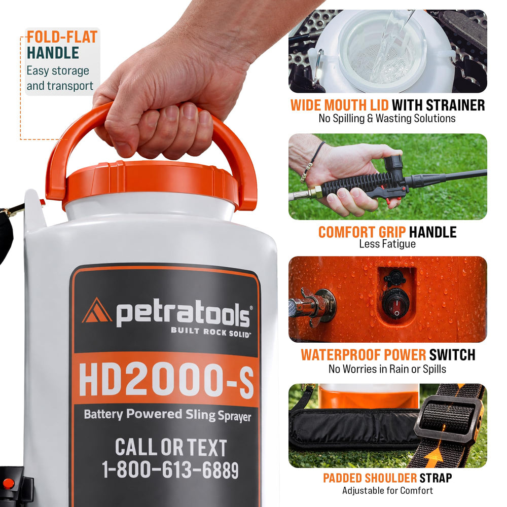 Petra HD2000-S sprayer in garden setting