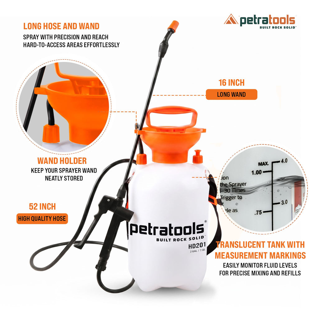 Petra HD201 Garden Pump Sprayer filled with liquid