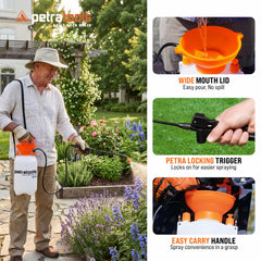 Petra HD201 Garden Pump Sprayer with adjustable nozzle in use