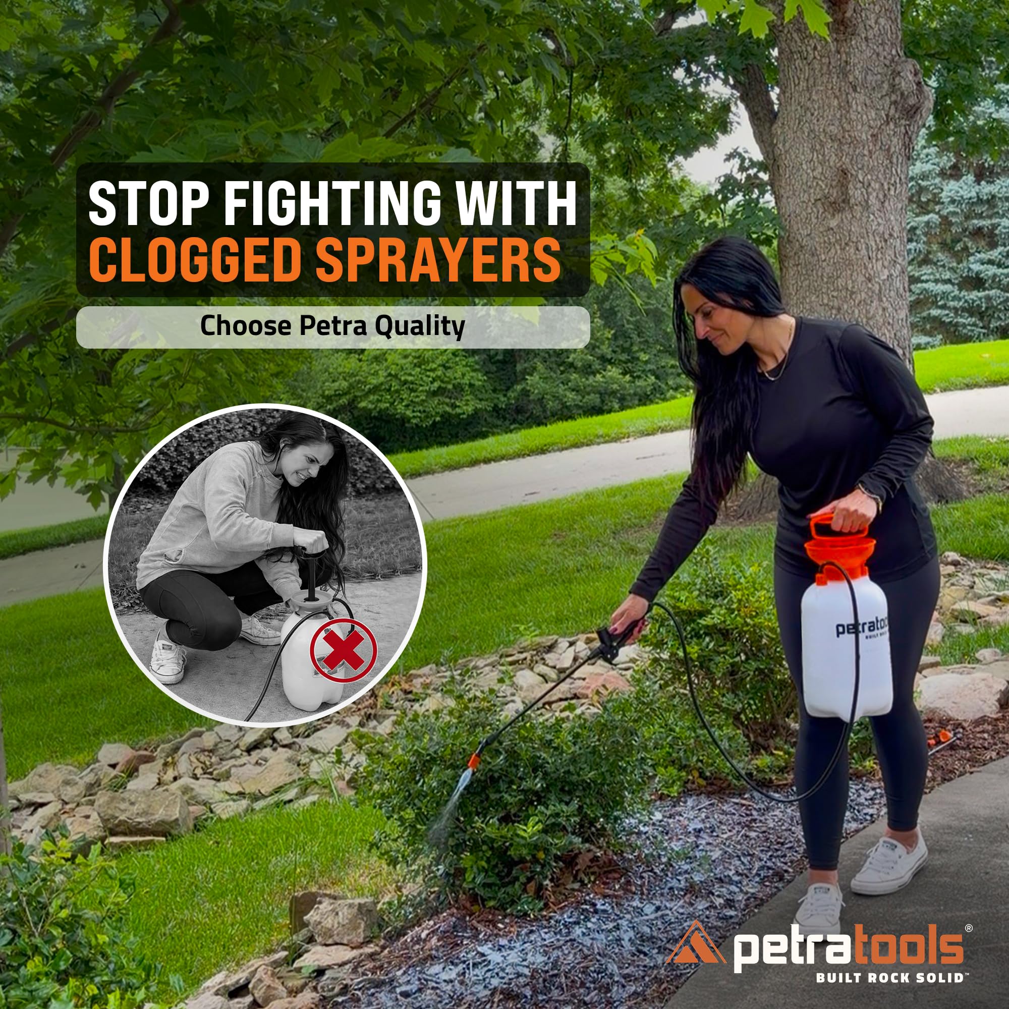 Petra HD201 Garden Pump Sprayer with fan tip nozzle