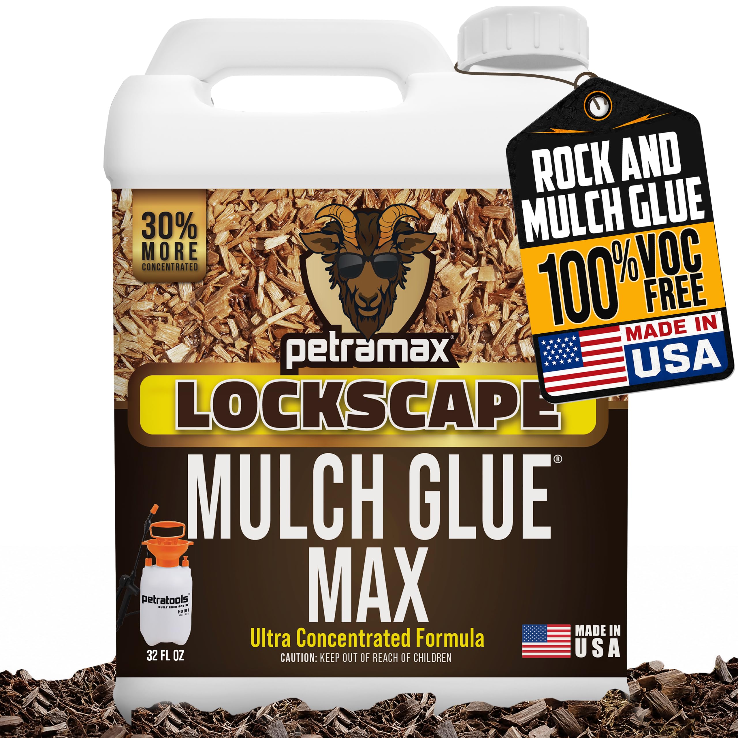 Petra Lockscape Mulch and Rock Glue 32 OZ front view