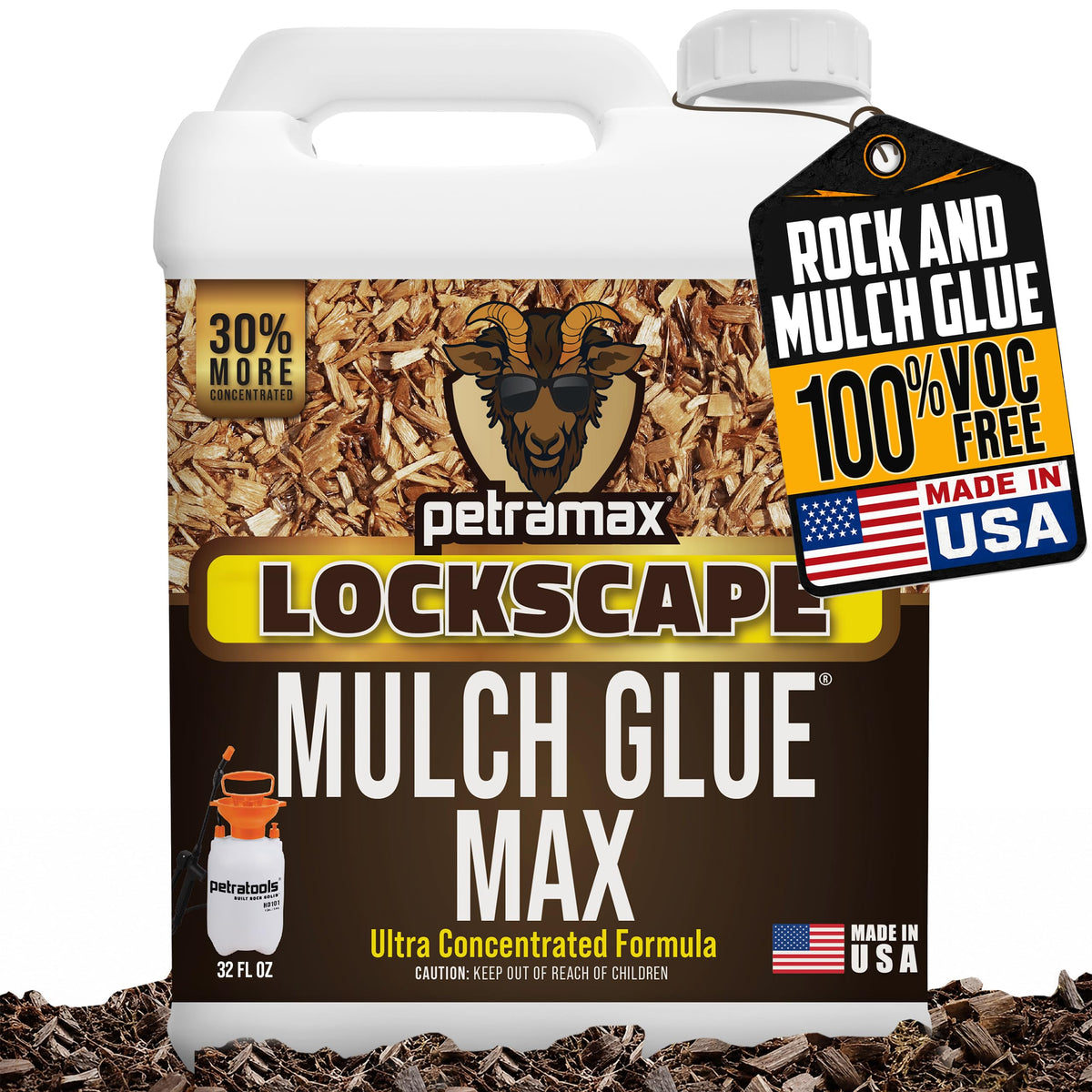Petra Lockscape Mulch and Rock Glue 32 OZ front view