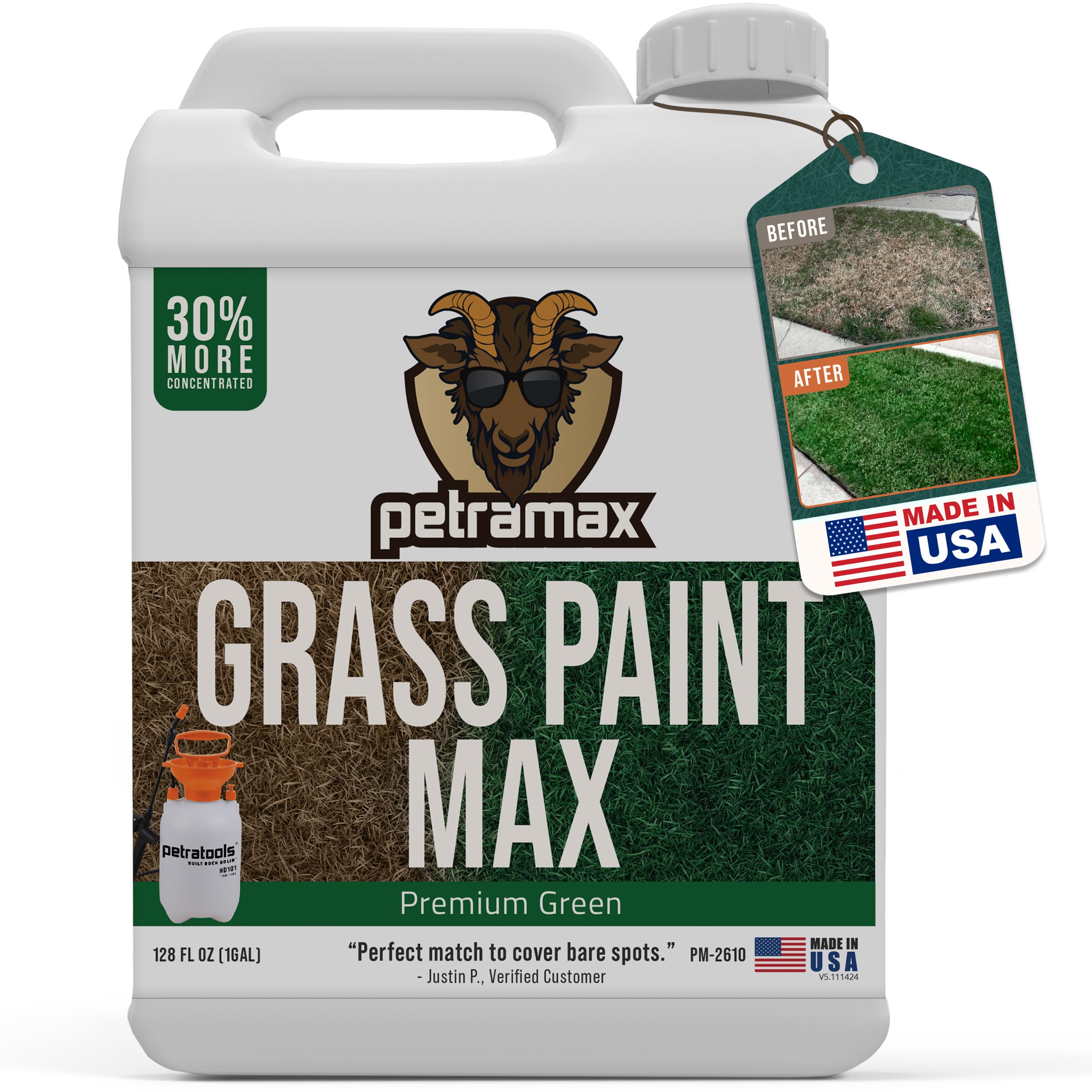 Petra Max Grass Paint 1 Gallon container front view