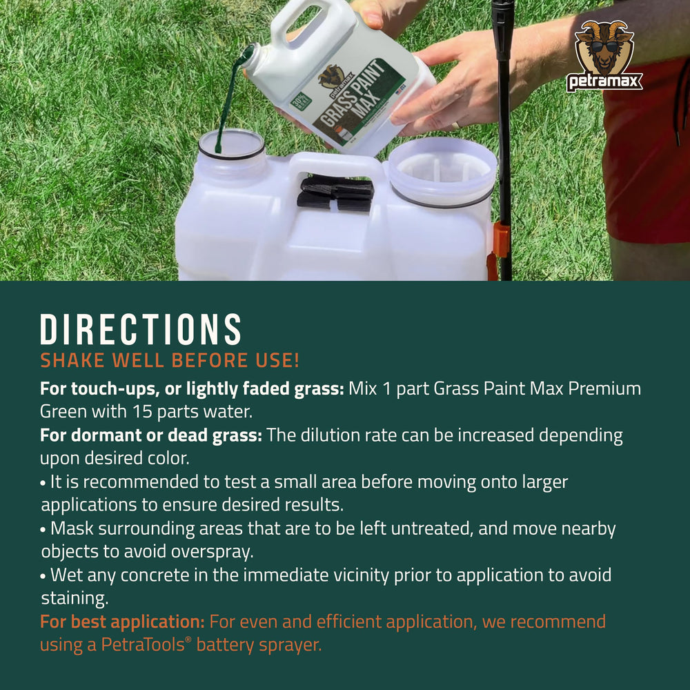 Petra Max Grass Paint 1 Gallon label details