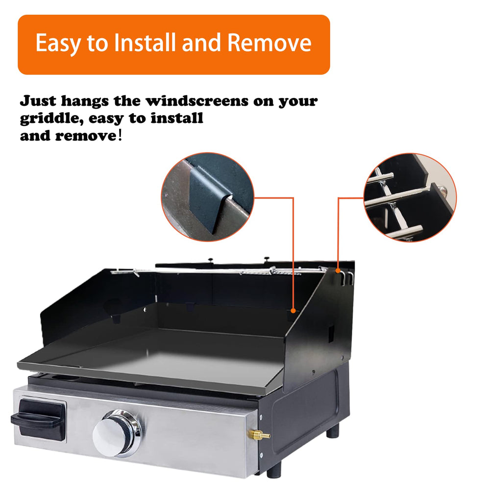 Petrirufun Wind Guard and Warming Rack set on a grill table