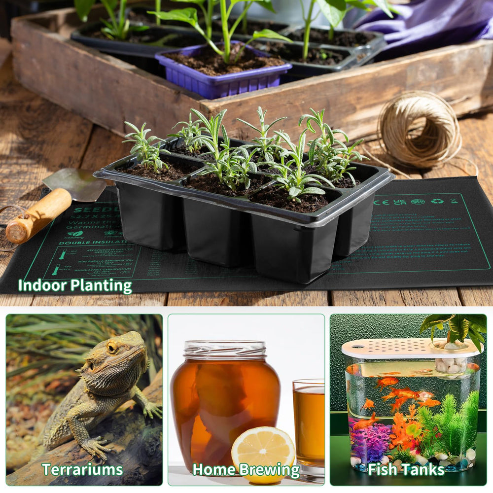 PETZOOKA Seedling Heat Mat displayed with home brewing setup