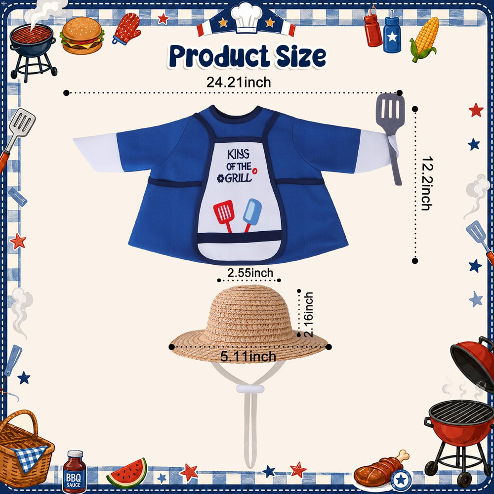 Pextian BBQ Porch Goose Outfit in a garden setting