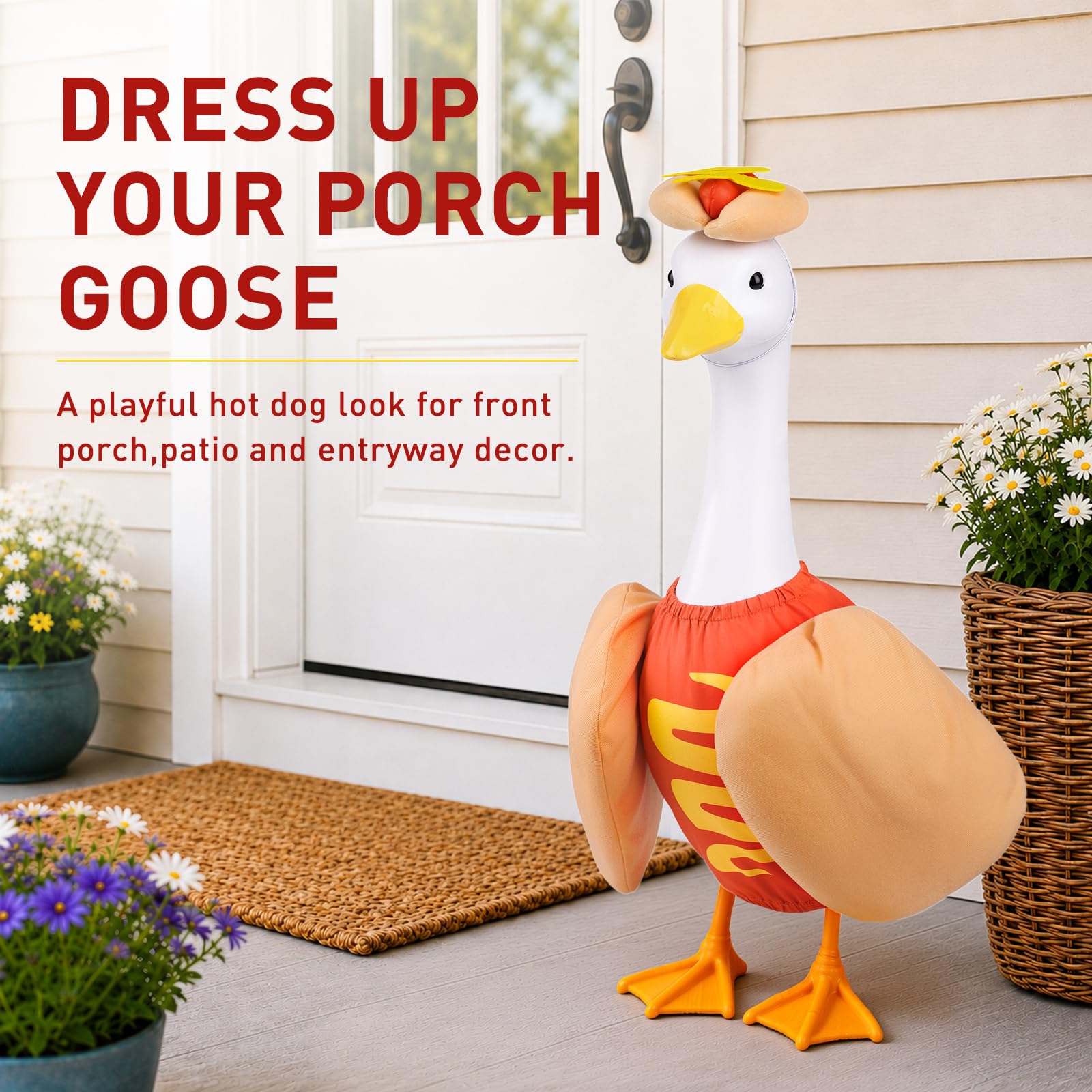 Pextian Goose Outfit close-up of hamburger design