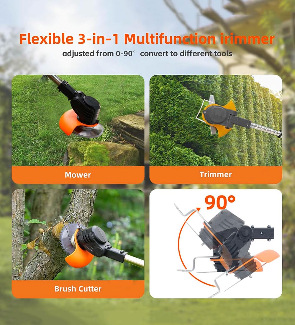 PFYELYI Weed Wacker light black model with telescopic pole