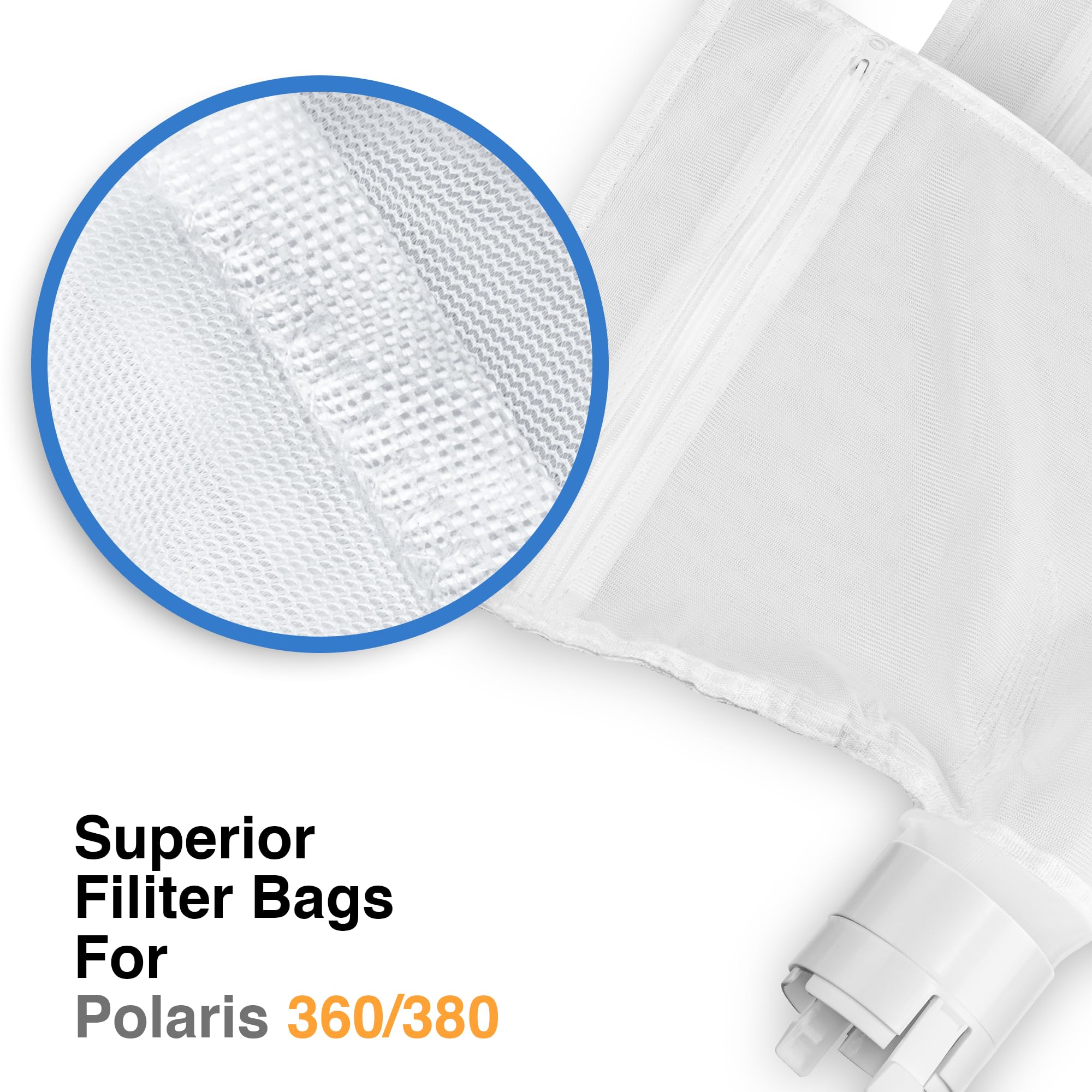 PGFUN filter bag installed on Polaris cleaner