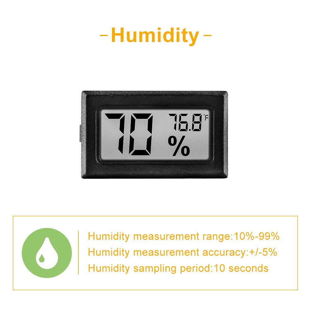 Pgzsy Mini Digital Thermometer Hygrometer back view