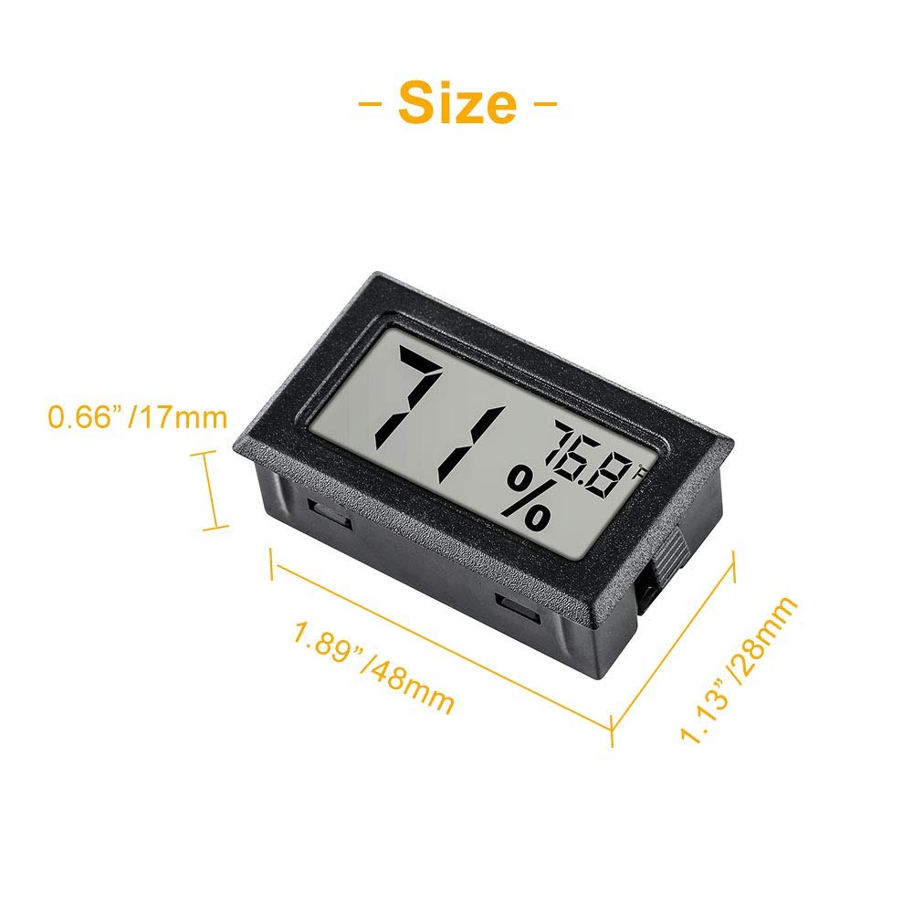 Pgzsy Mini Digital Thermometer Hygrometer LCD display