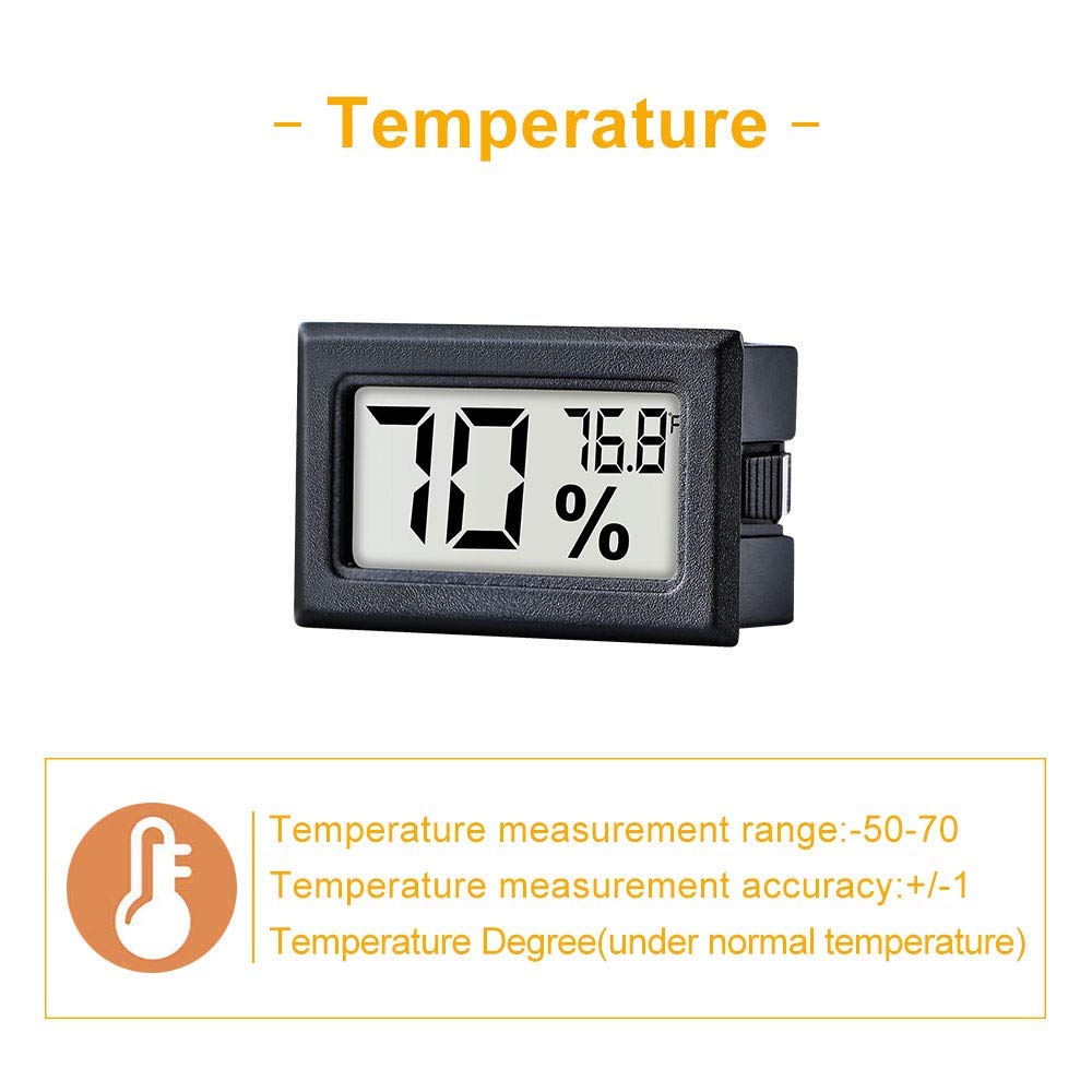 Pgzsy Mini Digital Thermometer Hygrometer side view