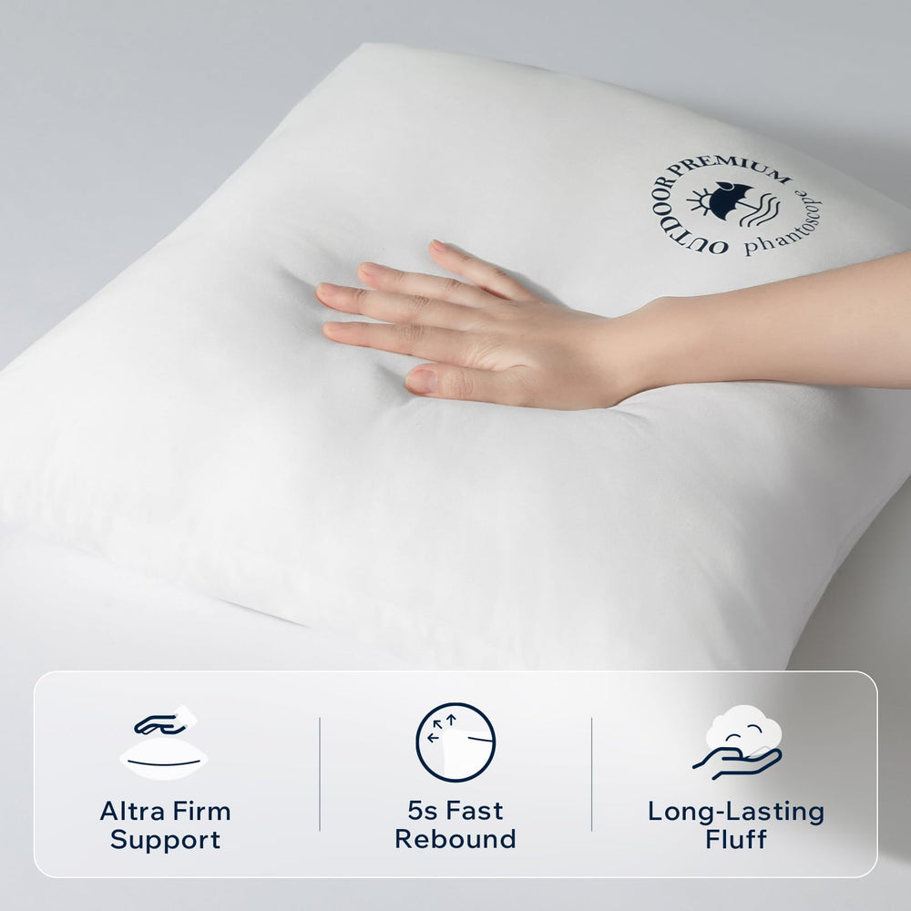 Phantoscope pillow insert showing premium virgin fiber filling