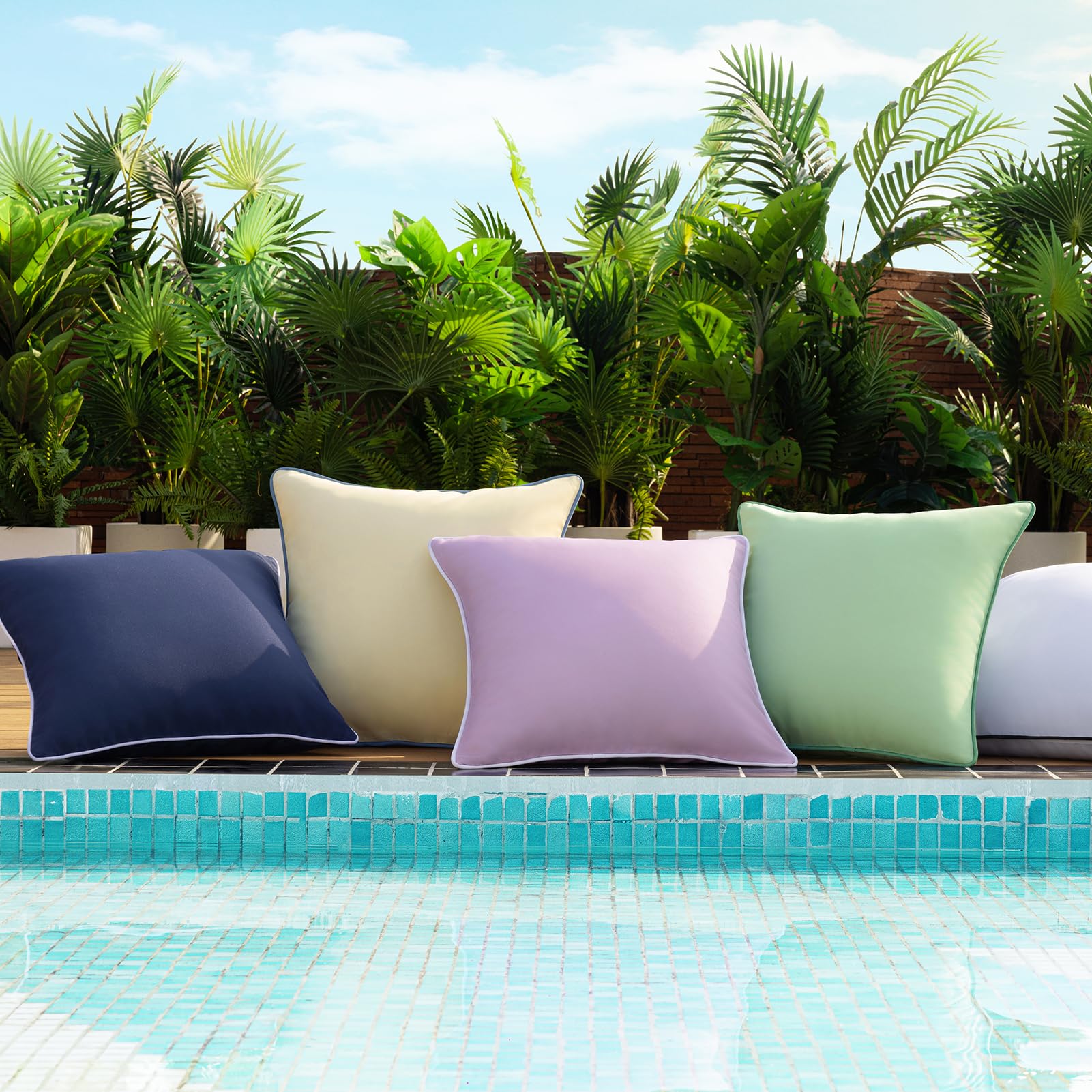 Phantoscope sage green pillow cover with soft texture close-up