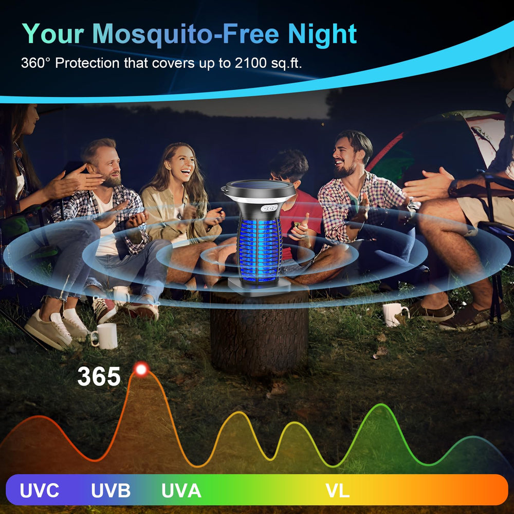 PhatroyYee Solar Bug Zapper black model side view