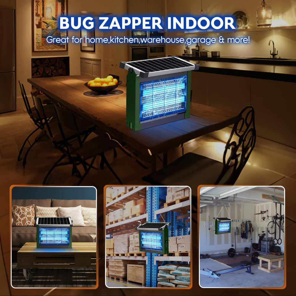 PhatroyYee Solar Bug Zapper displaying the charging port