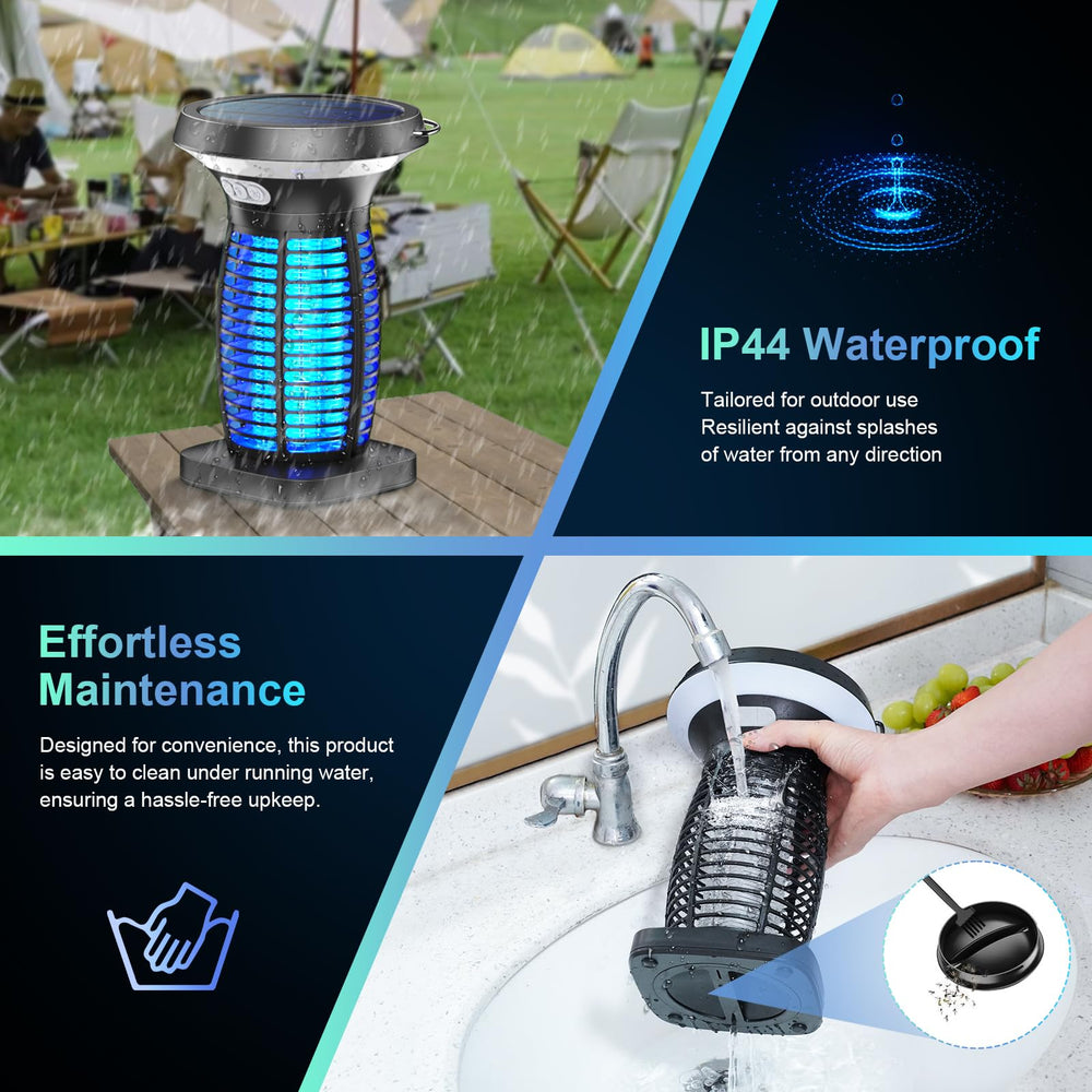 PhatroyYee Solar Bug Zapper easy to clean tray