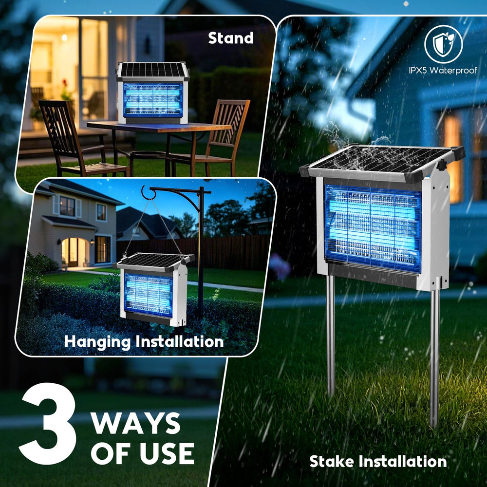 PhatroyYee Solar Bug Zapper hanging in garden