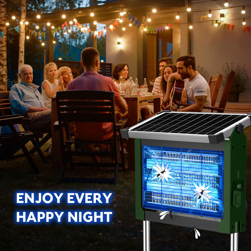 PhatroyYee Solar Bug Zapper in a garden setting
