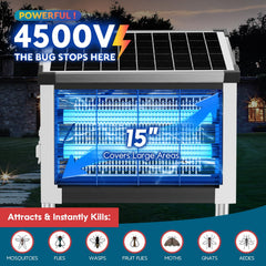 PhatroyYee Solar Bug Zapper in outdoor garden setting