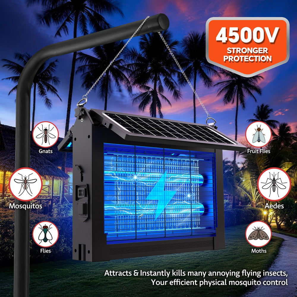 PhatroyYee Solar Bug Zapper in use on a patio