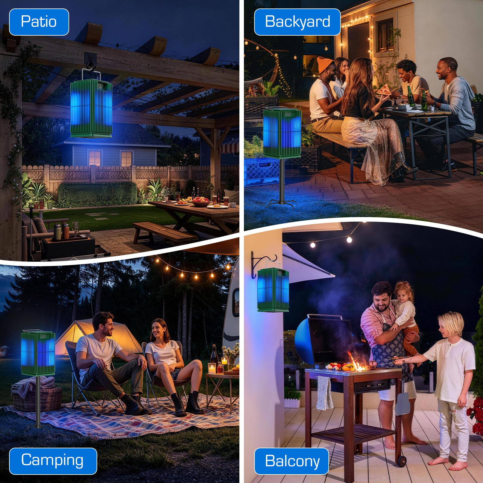 PhatroyYee Solar Bug Zapper on a table outdoors