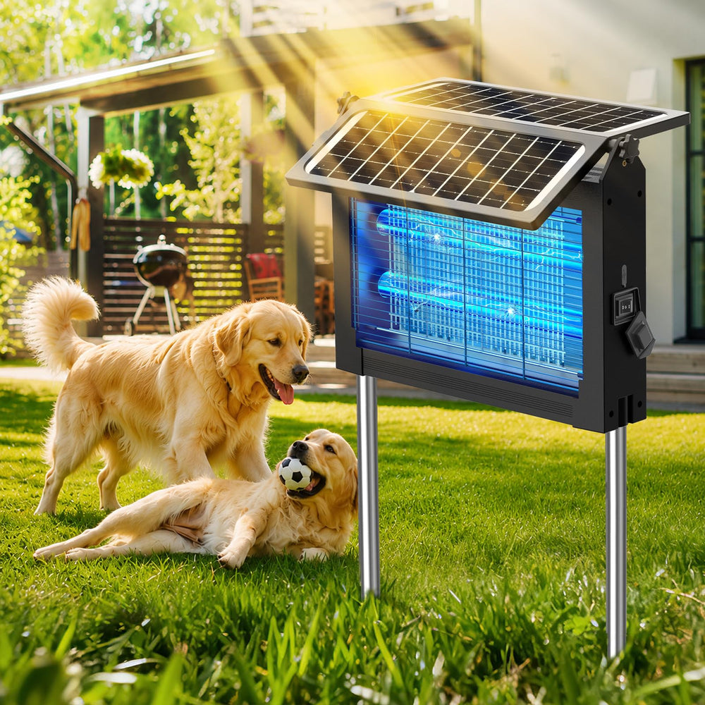 PhatroyYee Solar Bug Zapper outdoor front view
