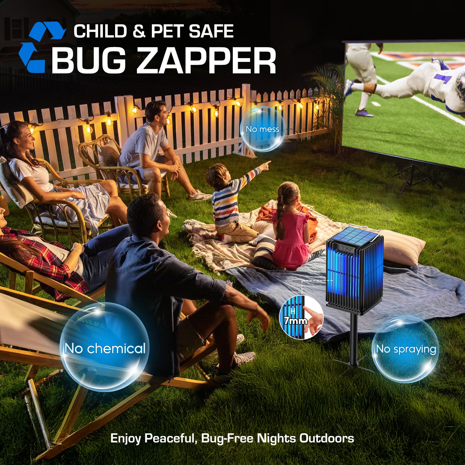 PhatroyYee Solar Bug Zapper Outdoor ground stake accessory