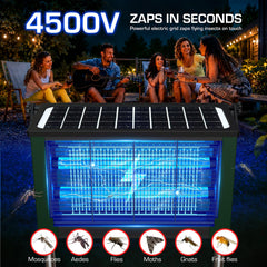 PhatroyYee Solar Bug Zapper placed in a garden setting