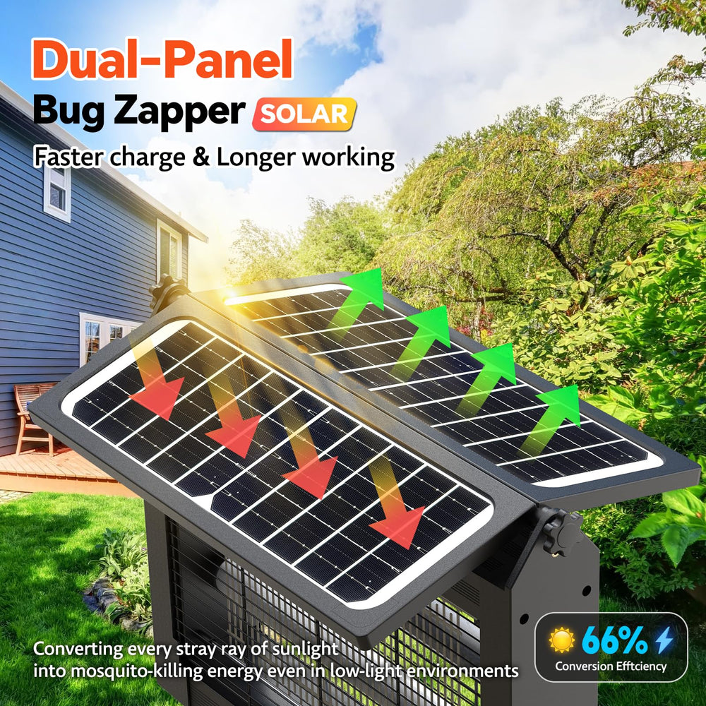 PhatroyYee Solar Bug Zapper side view showing charging port