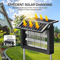 PhatroyYee Solar Bug Zapper with dual solar panels