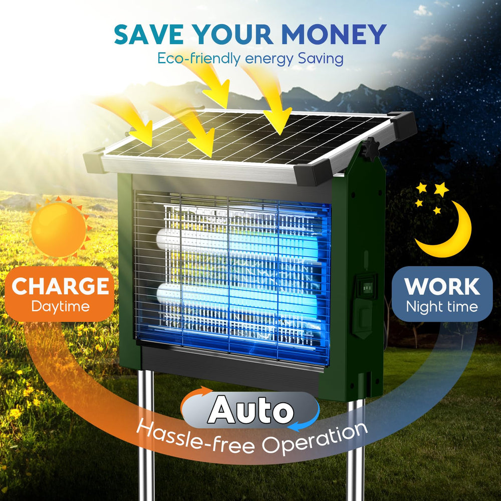 PhatroyYee Solar Bug Zapper with grounding brackets