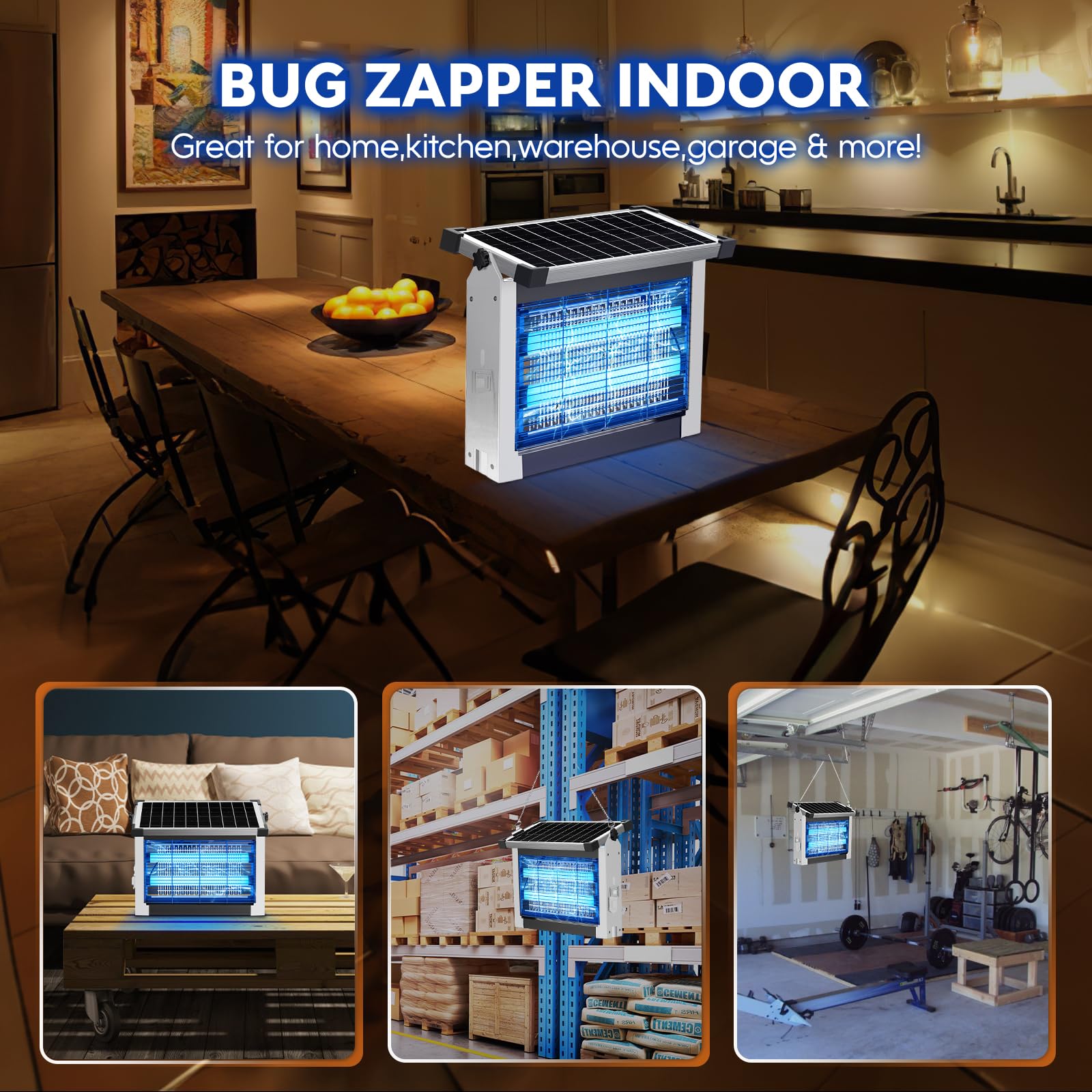 PhatroyYee Solar Bug Zapper with grounding brackets installed