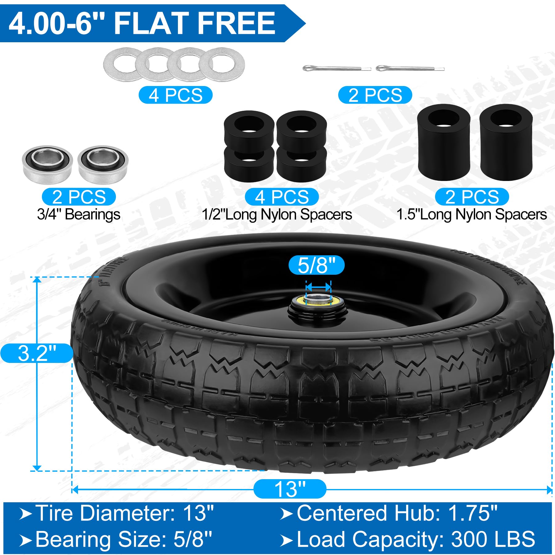 phepetroll 13 inch tire side view