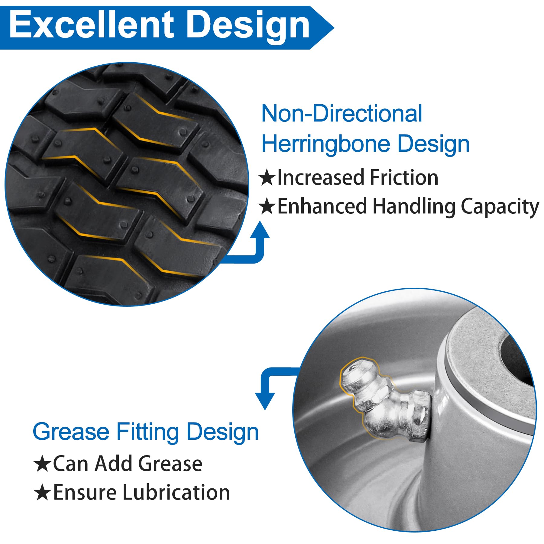 phepetroll 15x6.00-6 tire with 3/4 inch bushing and spacers