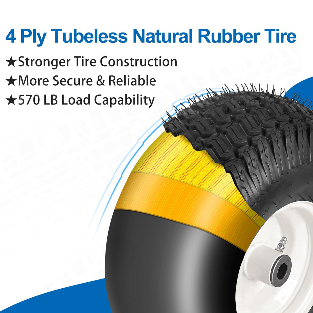 phepetroll 4 ply tubeless lawn mower tire side view