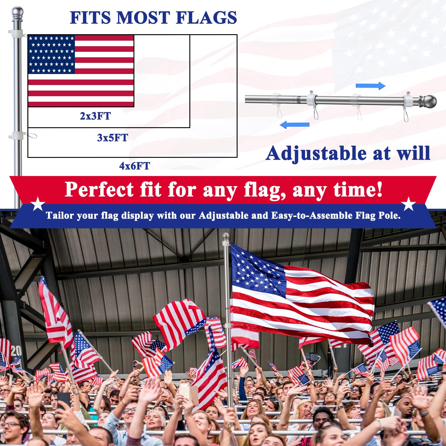 PHITRIC flag pole installed in a garden setting