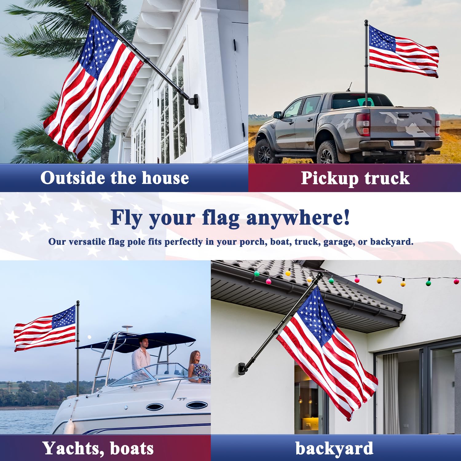 PHITRIC flag pole kit disassembled for storage