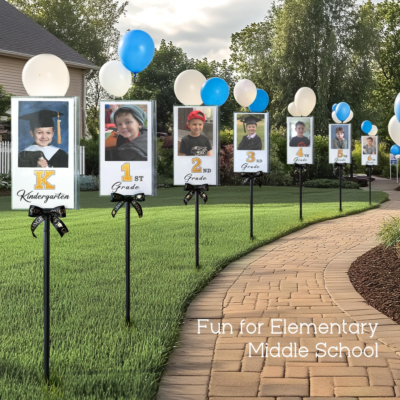 Photo sleeve measuring 6.9 x 13.4 inches for graduation signs