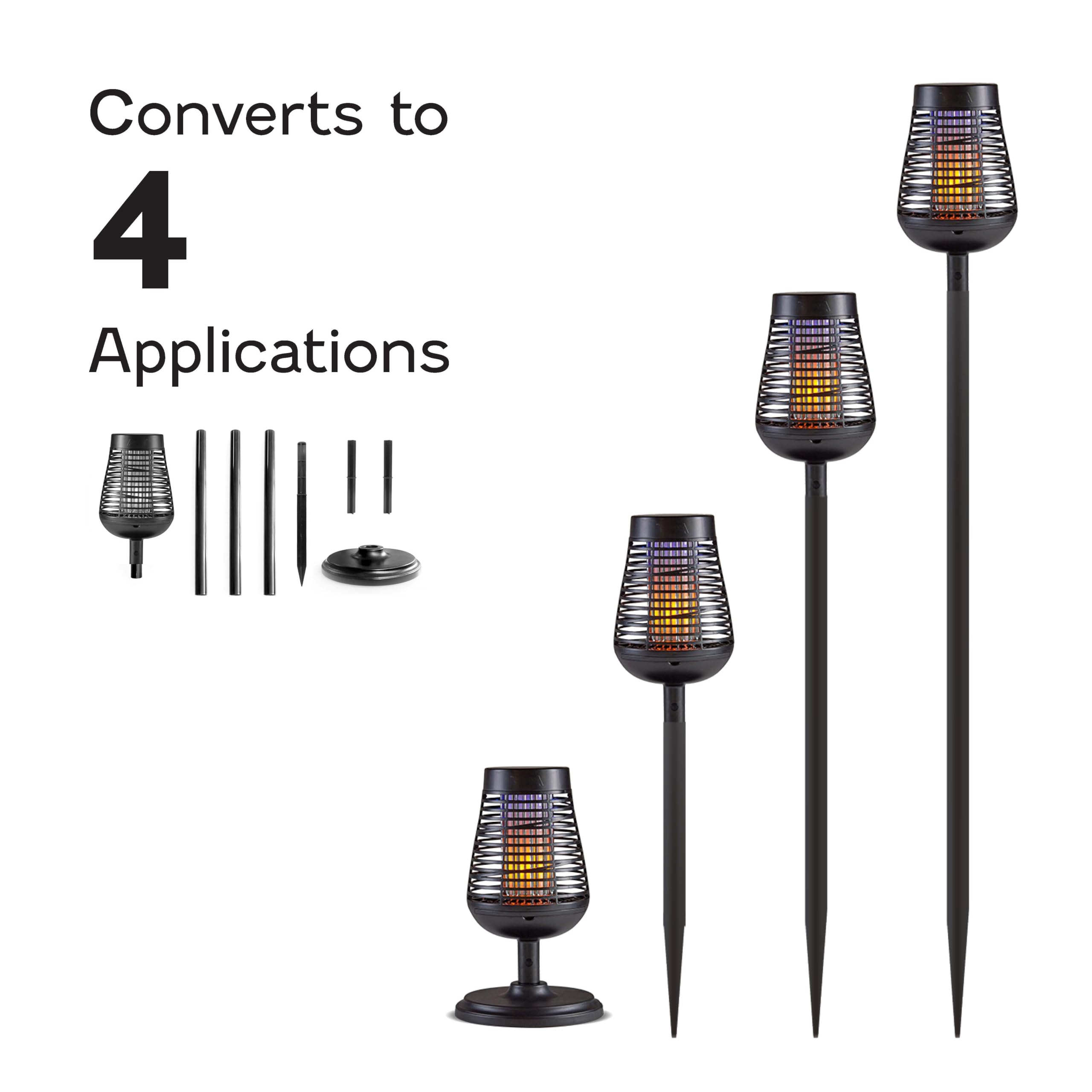 PIC Solar Insect Killer Torch in a garden setting