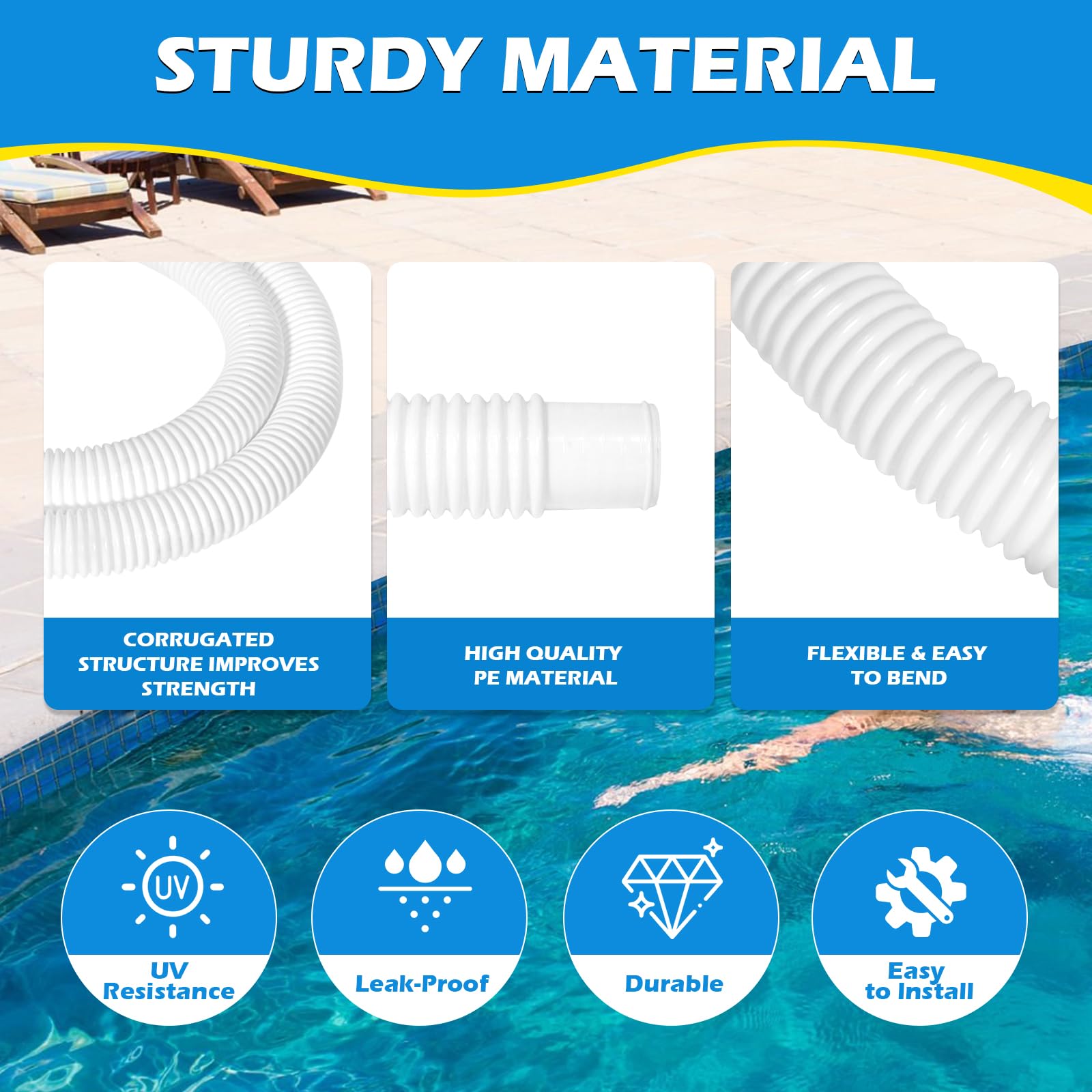 Picatu pool hose in packaging