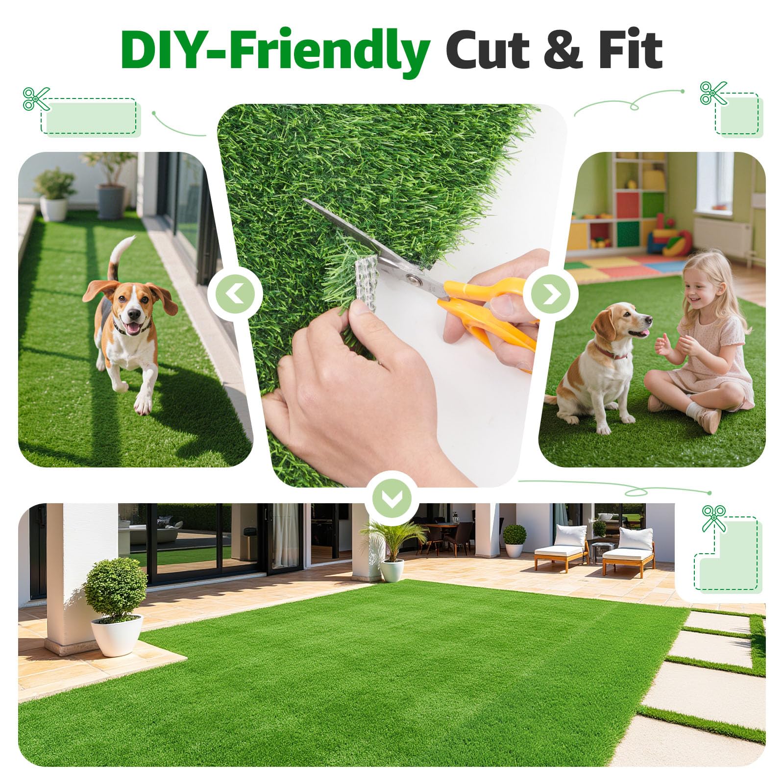 PICK FOR LIFE artificial grass landscape staples included