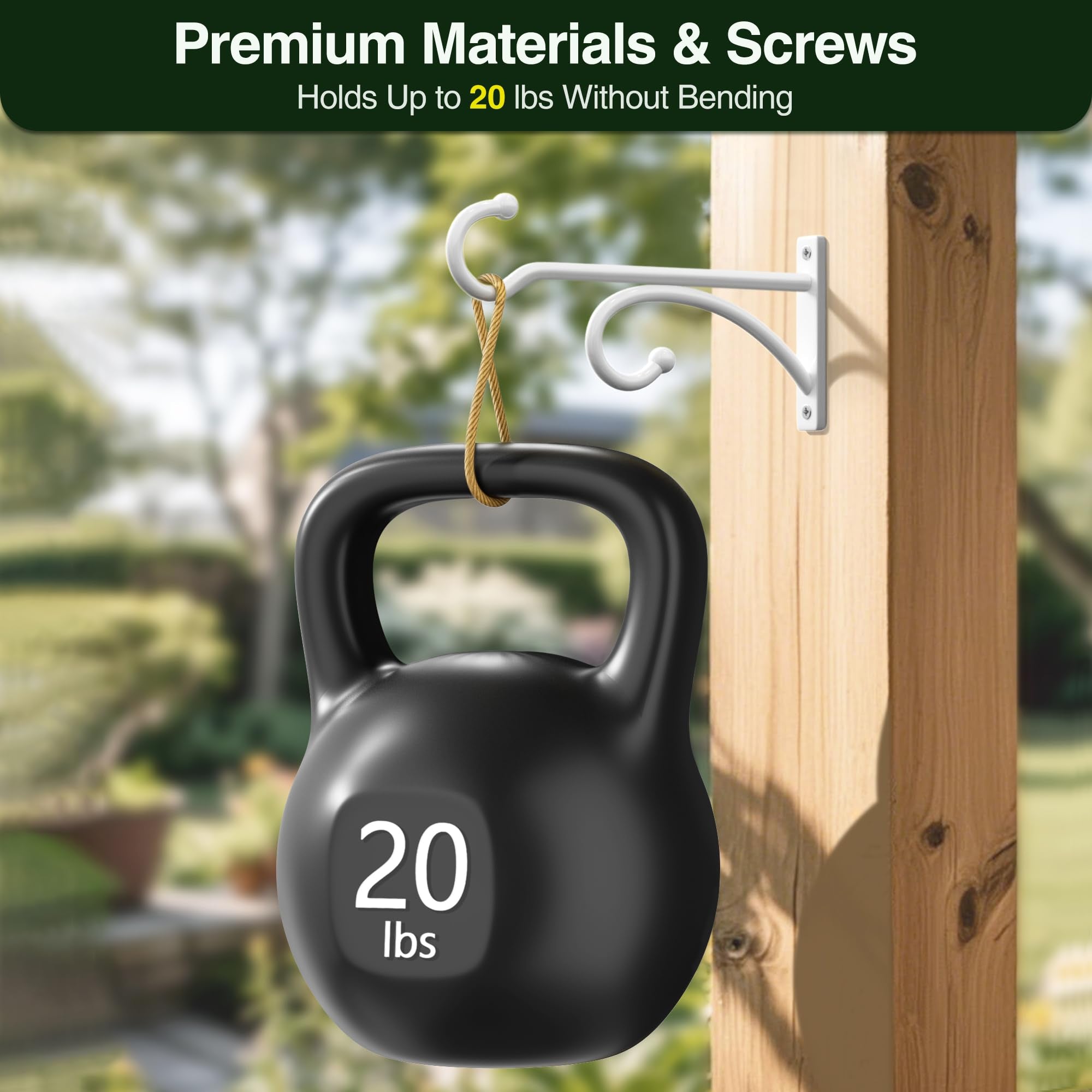 pickpiff 6-inch planter hook on balcony with plants