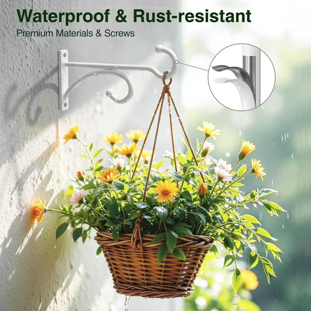 pickpiff 6-inch planter hooks in package with mounting hardware