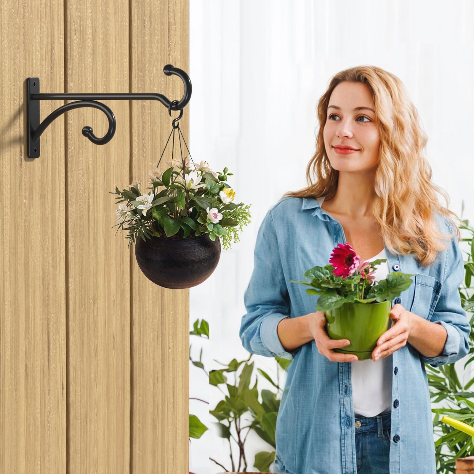 pickpiff 8-Inch Plant Hanger Hook installation process