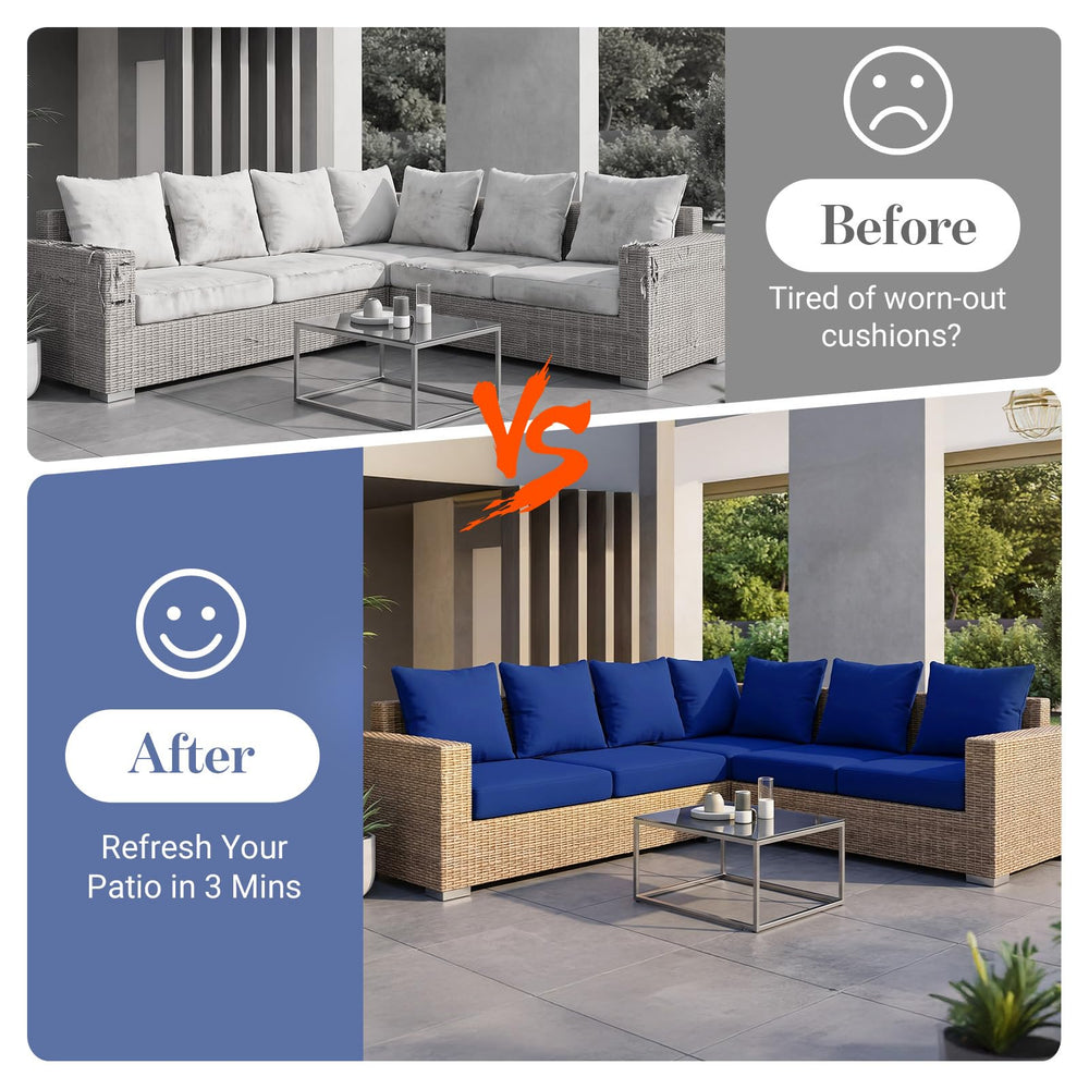 pickyNproud 12Pcs Patio Cushion Covers in packaging