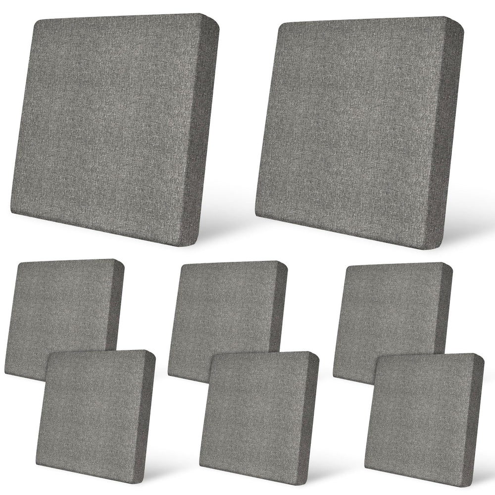 pickyNproud 8Pcs Cushion Covers in Charcoal Gray front view